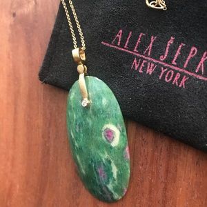 Alex Sepkus 18K Yellow Gold Ruby Zoisite & Diamond